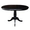 International Concepts Round 36 in Rd Top Pedestal Table, 12 in Leaf, 28.9 inH, Dining Height, Black, 36 W, 48 L, Wood K46-36RXT - alternate 5